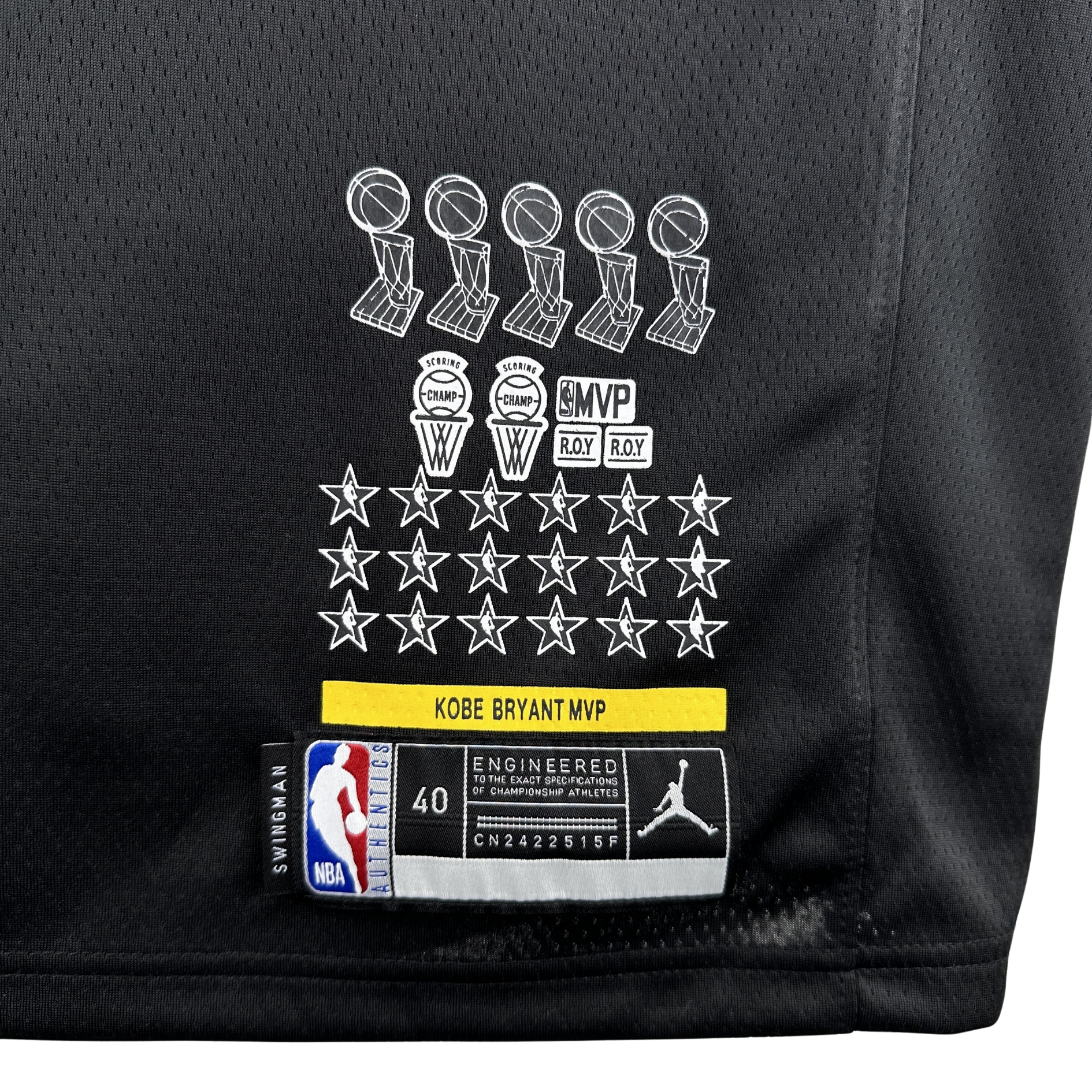 Jordan NBA Los Angeles Lakers Kobe Bryant MVP Jersey