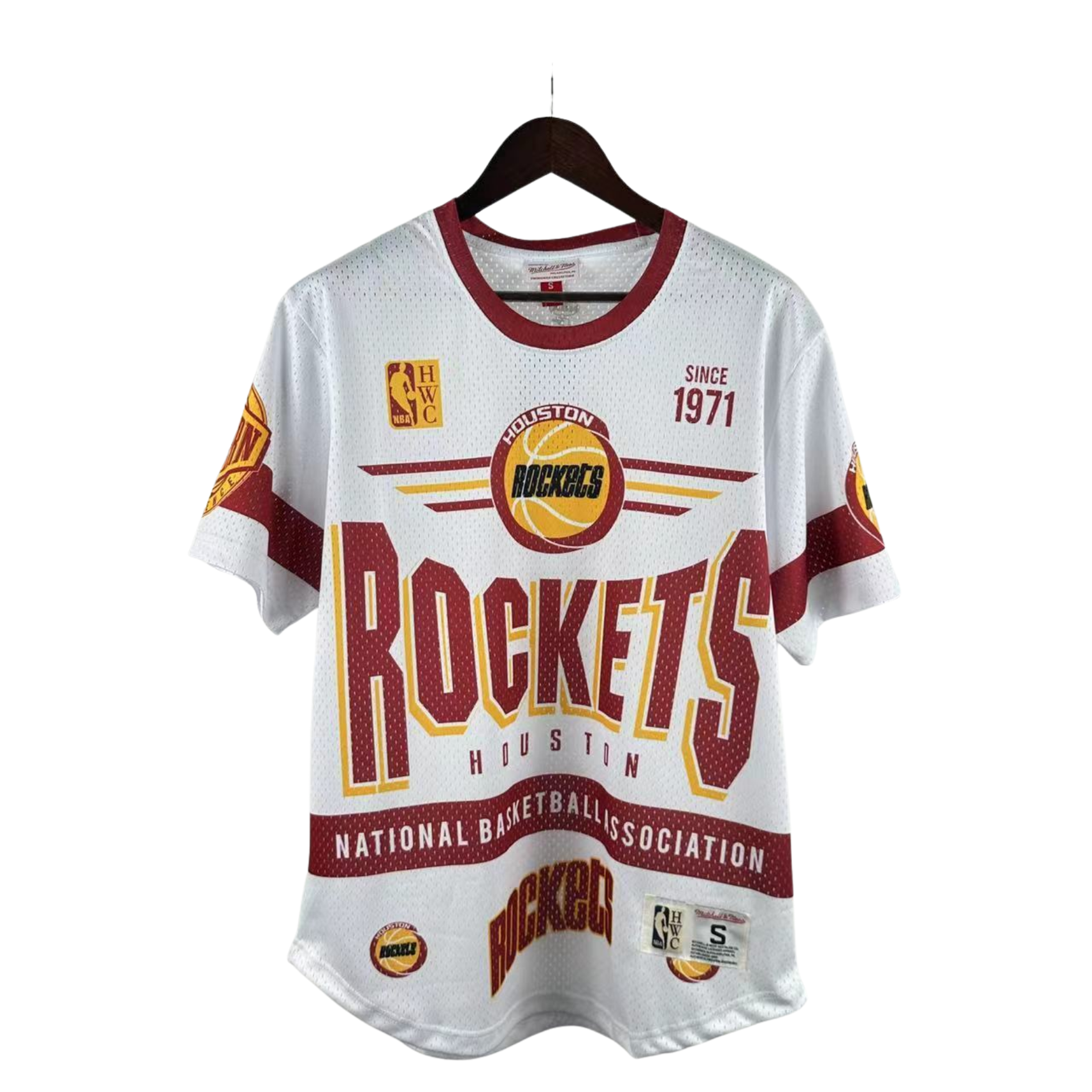 NBA Houston Rockets Mitchell & Ness Hardwood Classics Vintage Shirt