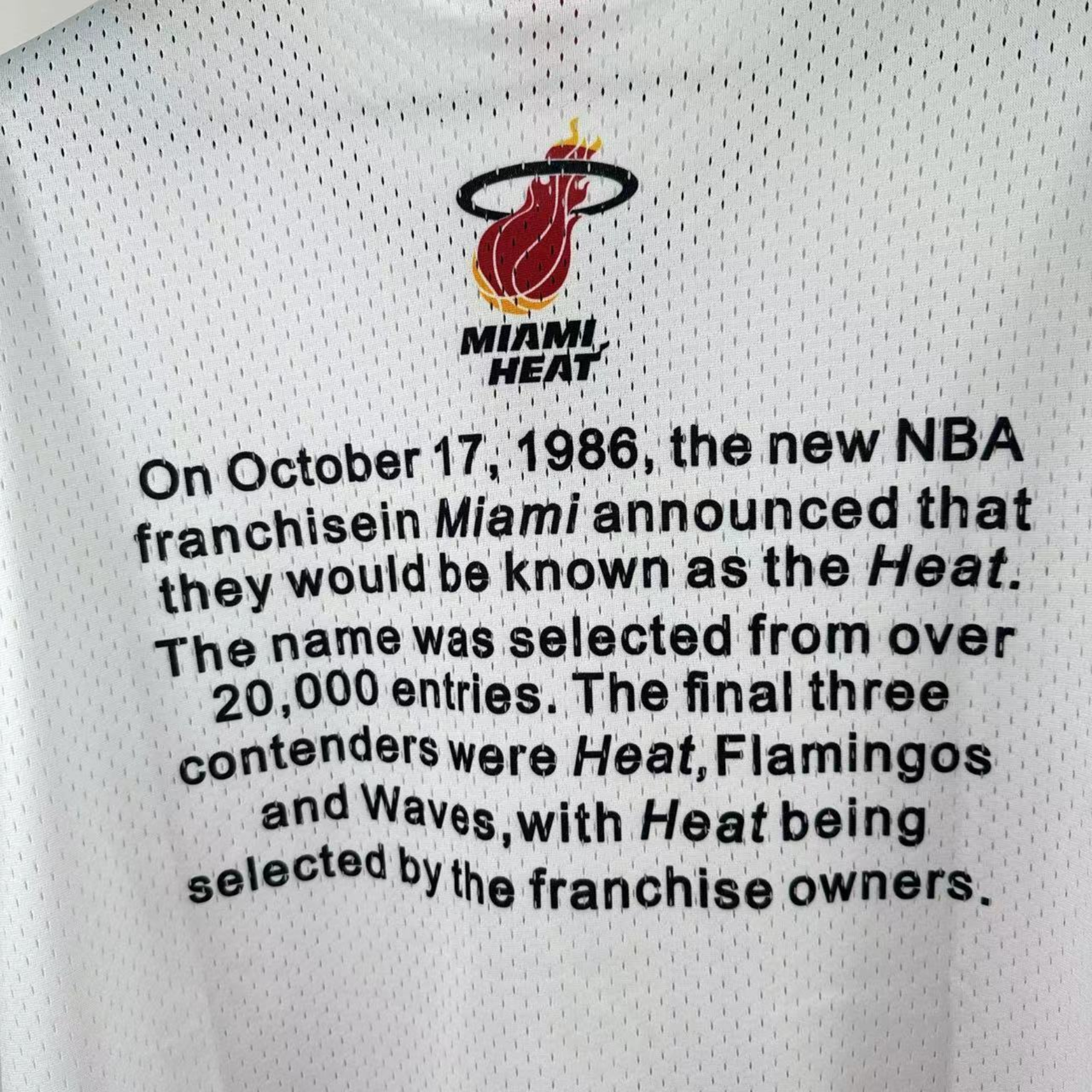 NBA Miami Heat Mitchell & Ness Hardwood Classics Vintage Jersey